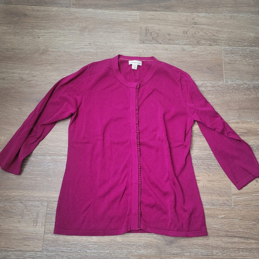 Coldwater Creek Fuschia Cardigan, Size 8